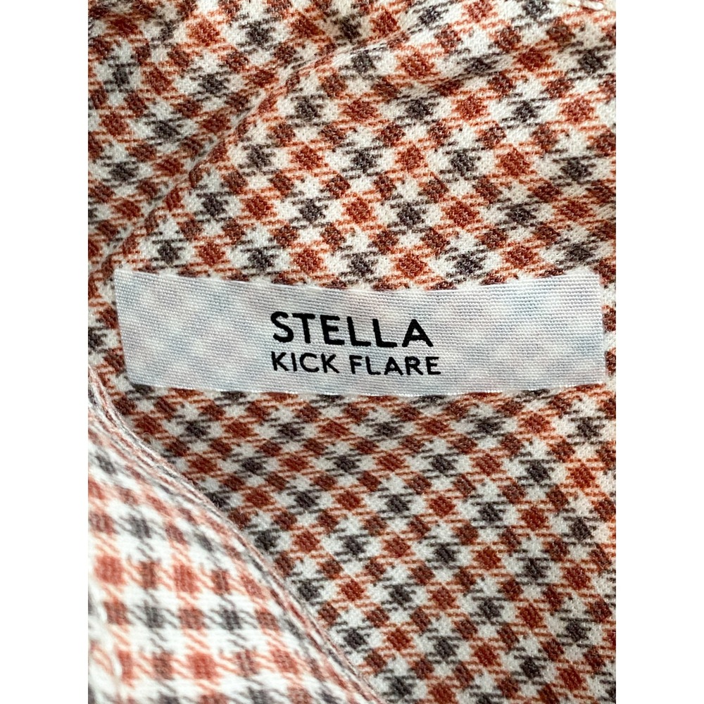 Liverpool Womens Stella Kick Flare Pants 8 Check Lava Flow Pull On Academia - Picture 10 of 12